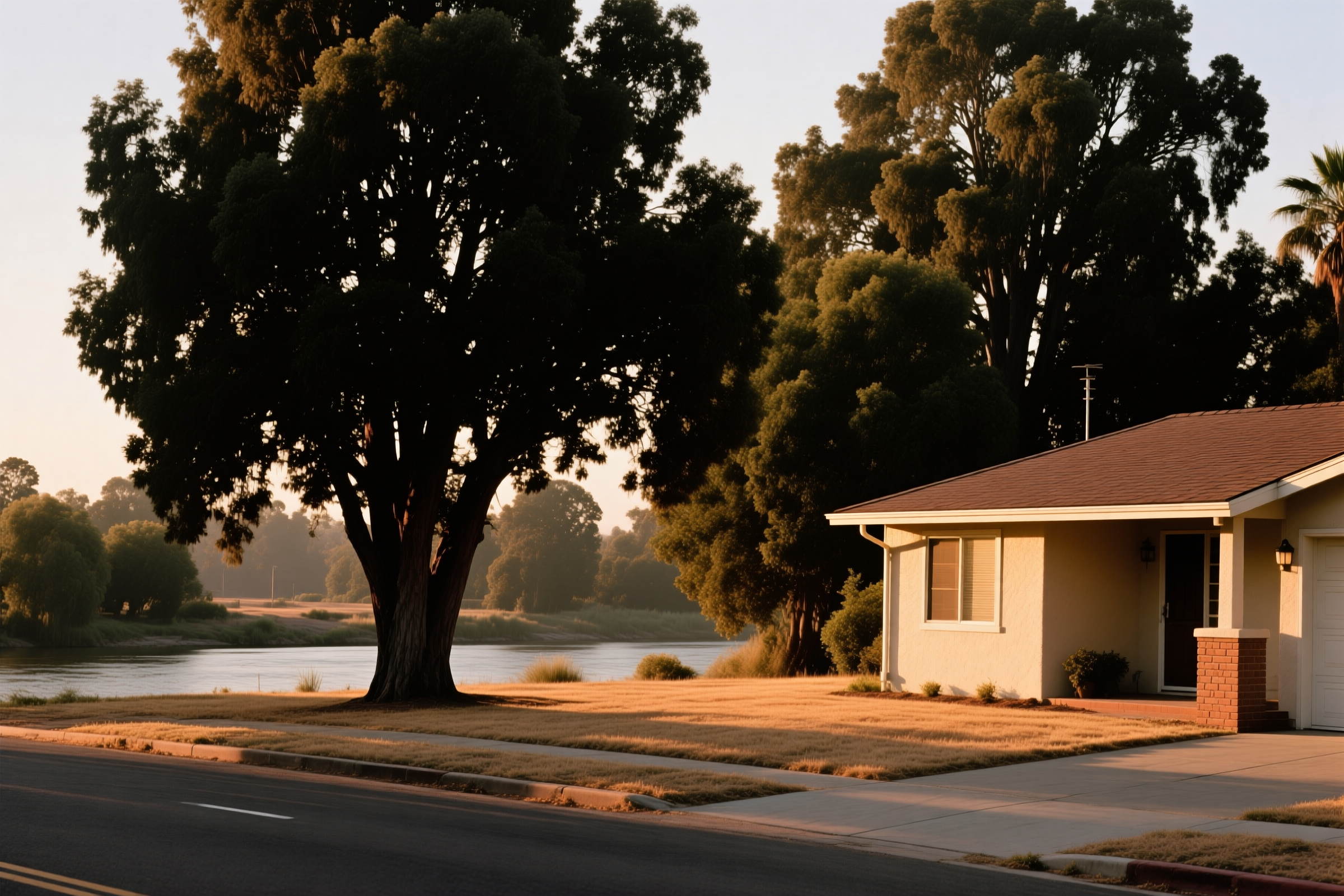 A ranch-style home in Carmichael near the American River with mature trees